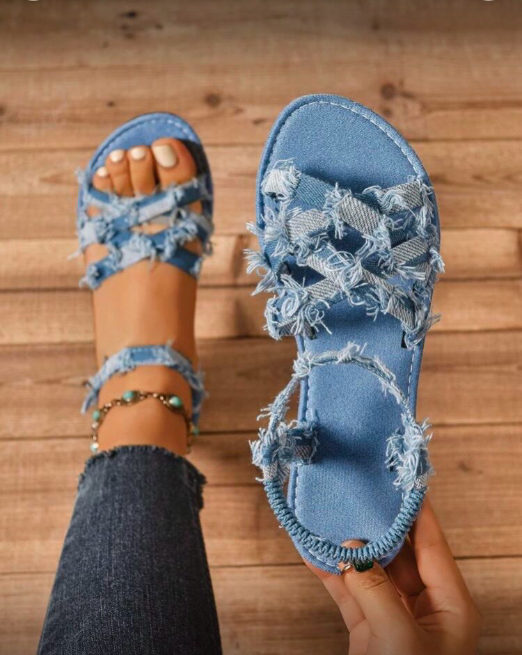 Alaiya Janaí Denim Sandals